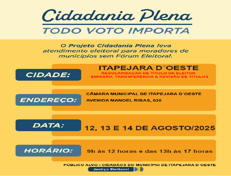  📢 ATENÇÃO, CIDADÃOS DE ITAPEJARA D'OESTE! 📢
