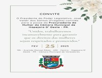 Convite para Posse da Procuradoria da Mulher de Itapejara D' Oeste